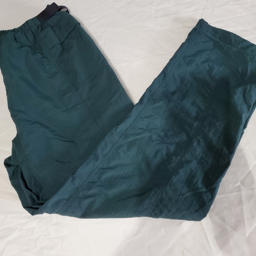Cabela's Nylon Belted Hiking Pants M Reg Forest Green Mesh Pocket Gorpcore Trail
